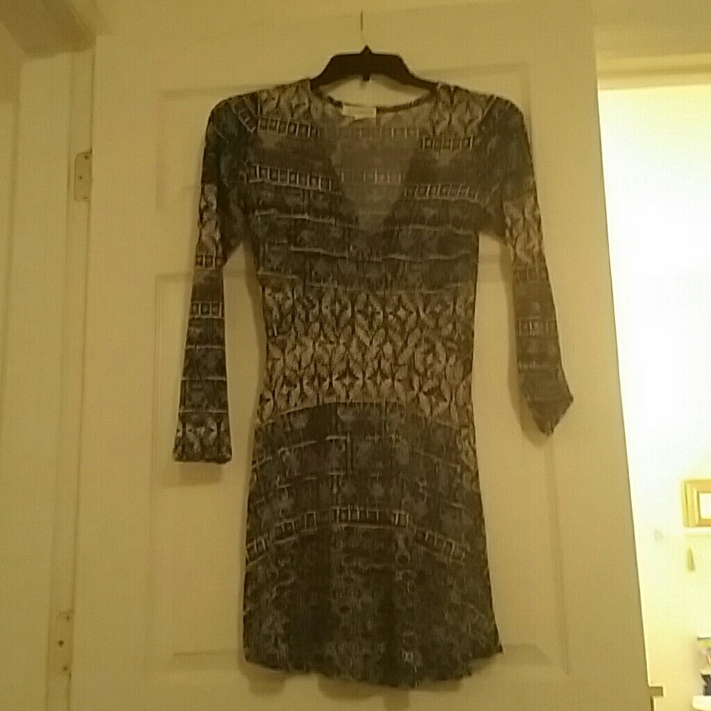 Sky and Sand V-neck Dress